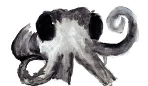 Octopus. Watercolor on mixed media paper. Janice Greenwood. Original Art.